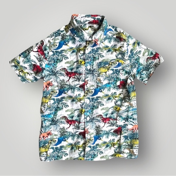 🟢5/$25 365 Kids Dinosaur Button-Down Shirt Garanimals - Picture 7 of 12